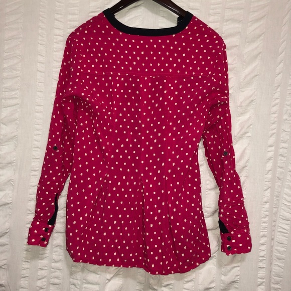 Anthro Vanessa Virginia High Low Pink Blouse - Picture 2 of 6